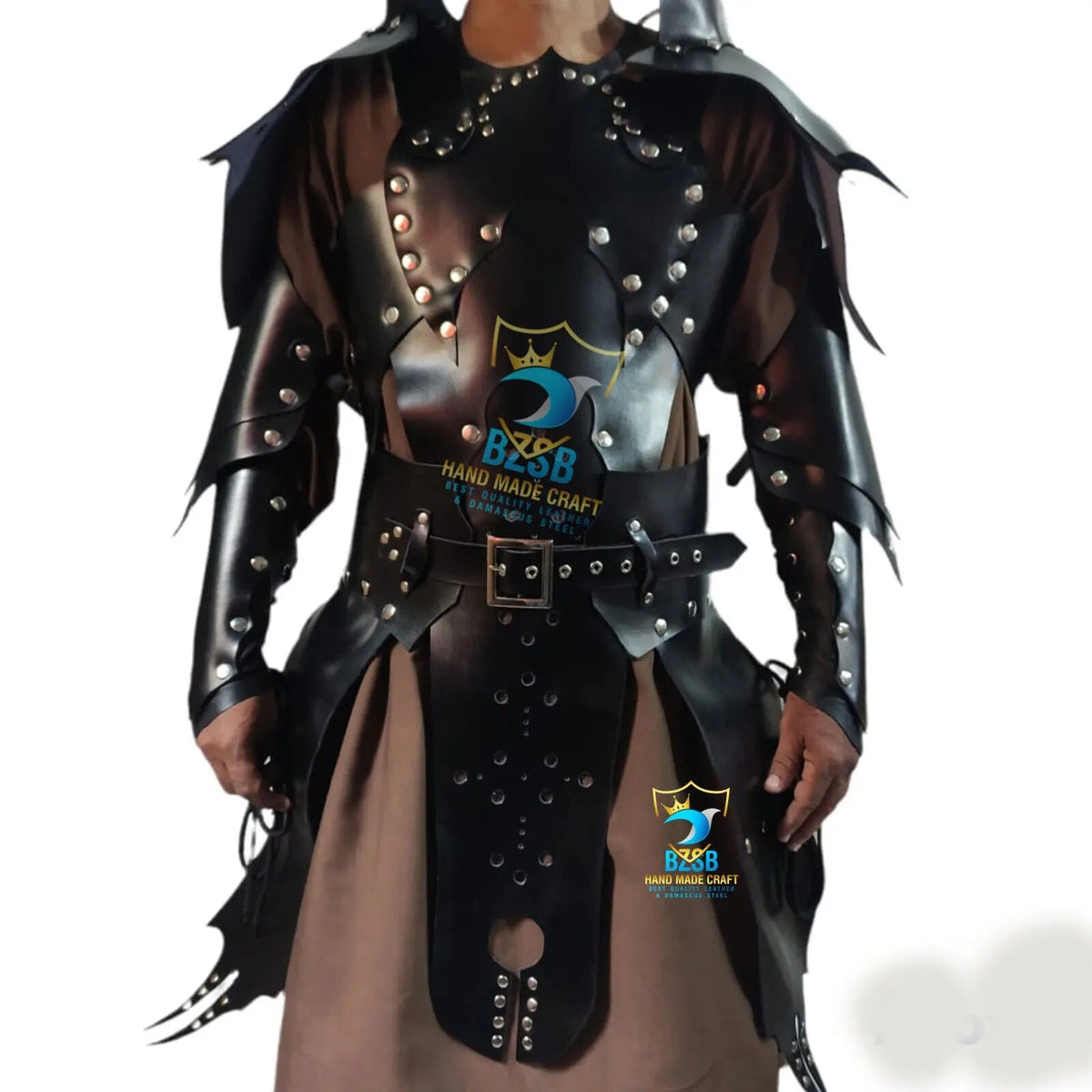 Men’s Leather Cuirass Armor Medieval Roman Breastplate Viking LARP Cosplay Costume – Handcrafted Warrior Gear