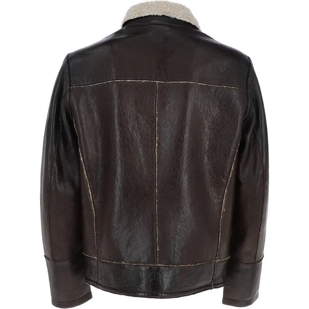  100% genuine leather Regular fit Buttons and zip fastening closure Tw