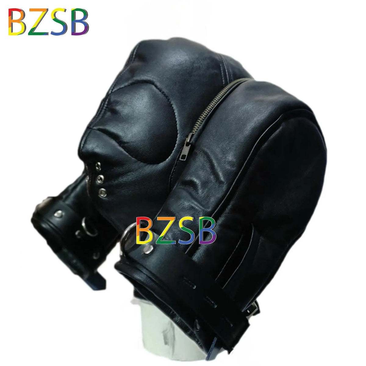Real Pure Sheep Leather BDSM Face hood fetish Slave extreme Bondage Leather with