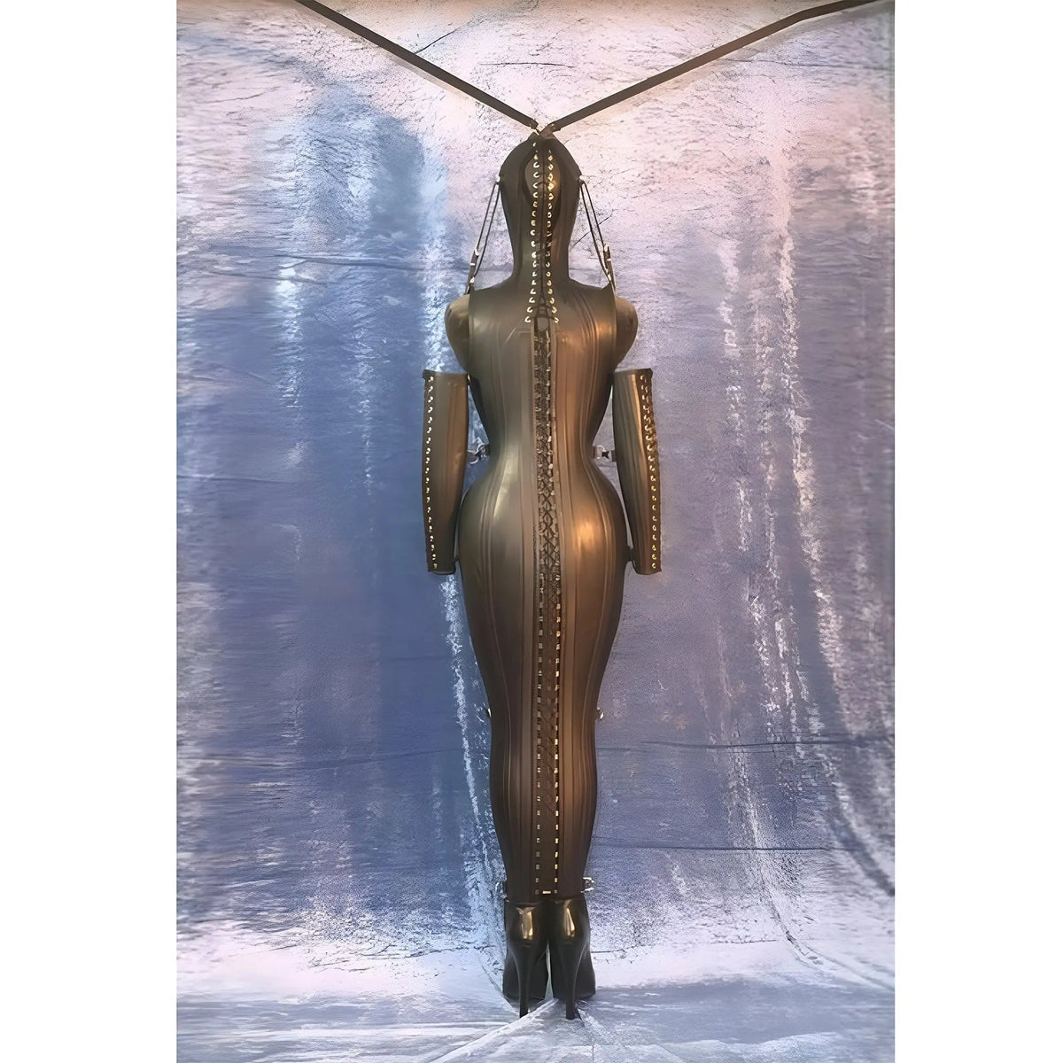 WOMEN'S REAL LEATHER MAGIC DOMINA CORSET DRESS - Leather taboo