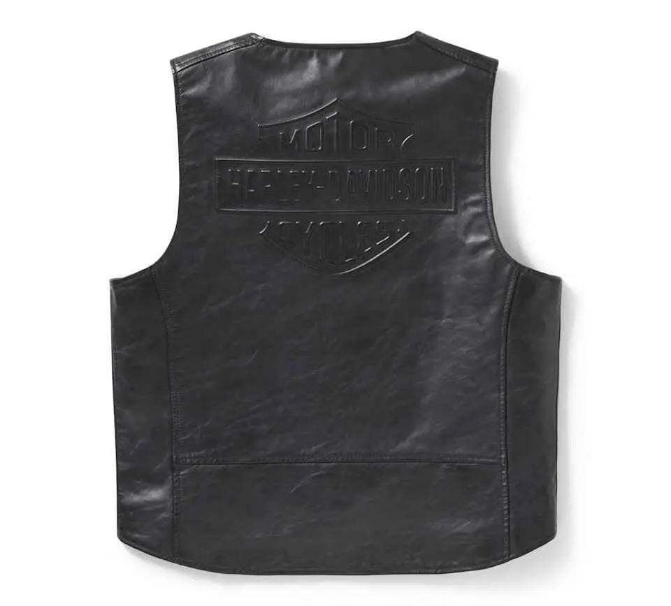 Men's Bar & Shield Leather Vest