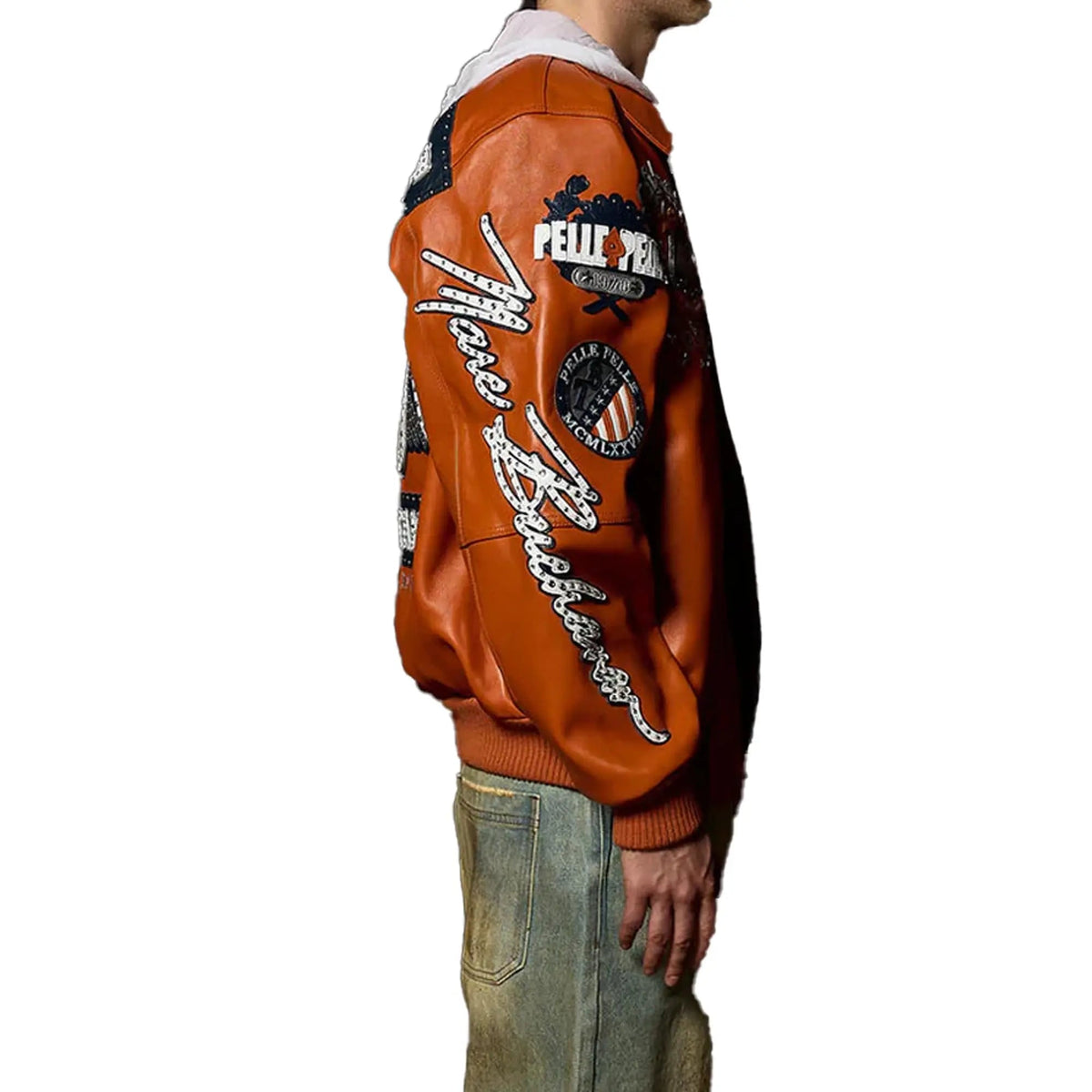 World Famous Genuine Plush Leather Jacket, detail view 2