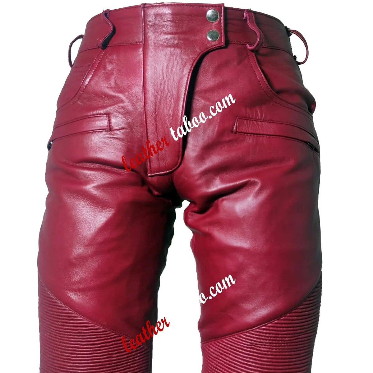 Men’s Genuine Lambskin Hot Style Pants Real Leather Night Club - Leather taboo