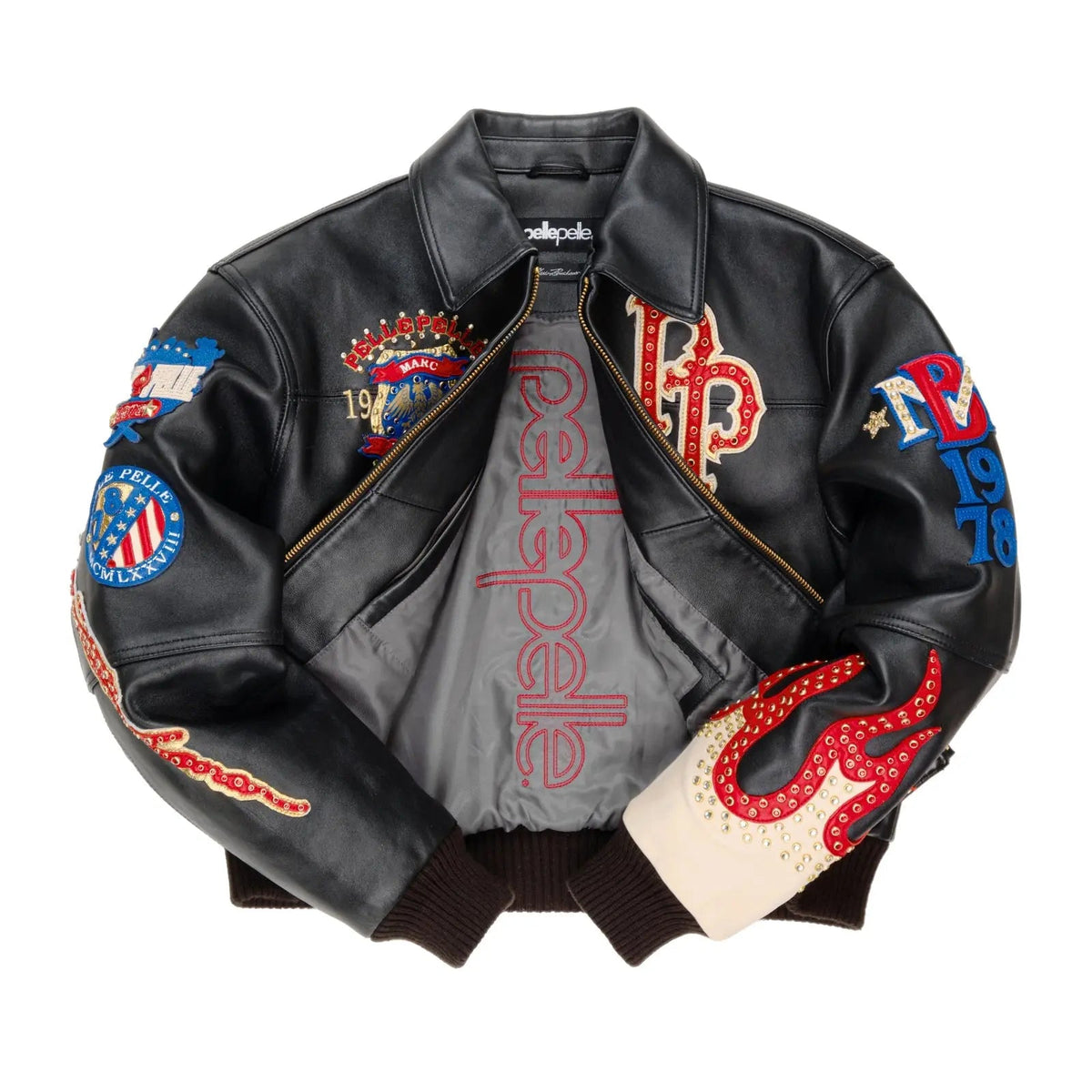 Women’s Black Premium Cowhide Leather Jacket, side view