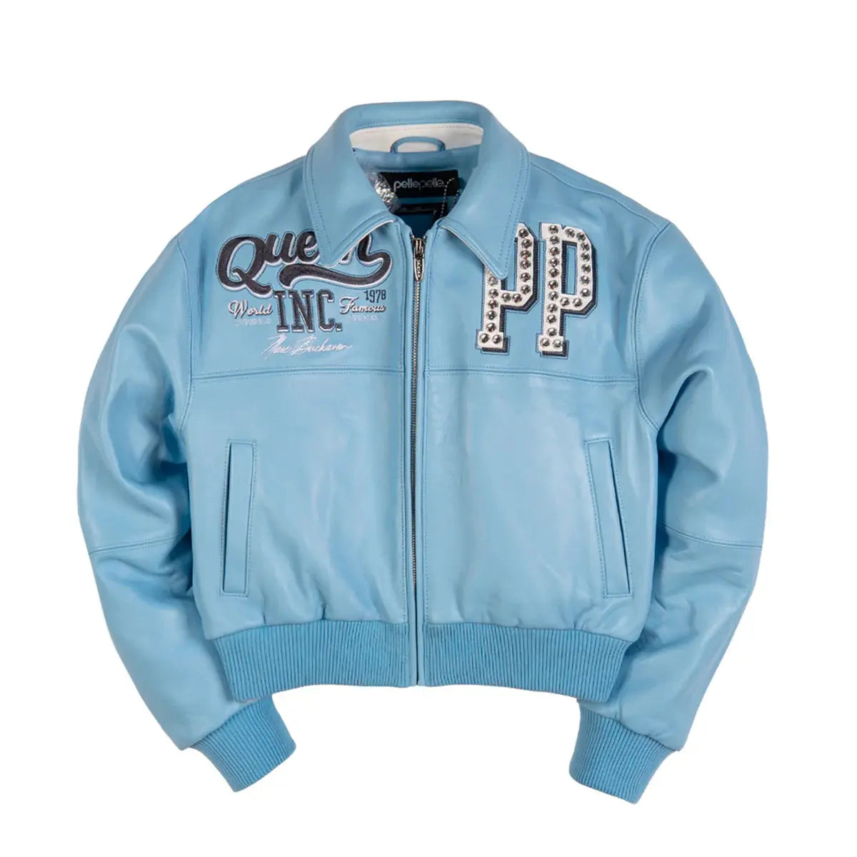 Women's Queen Leather Crop Jacket, front view
