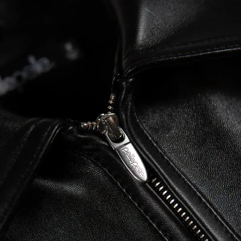 City of Knicks Women's Black Leather Jacket, detail view 4