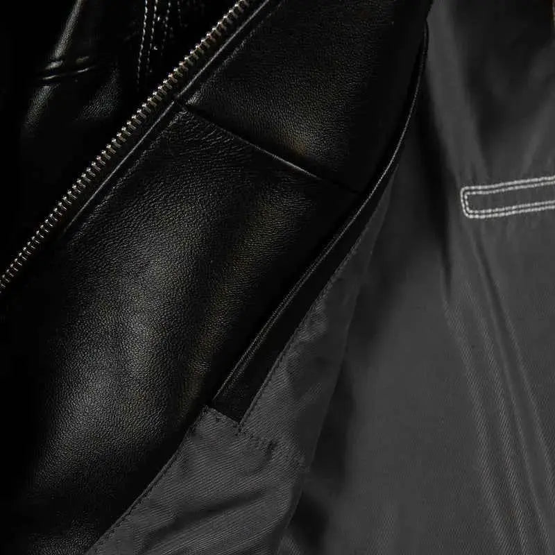 City of Knicks Women's Black Leather Jacket, side view