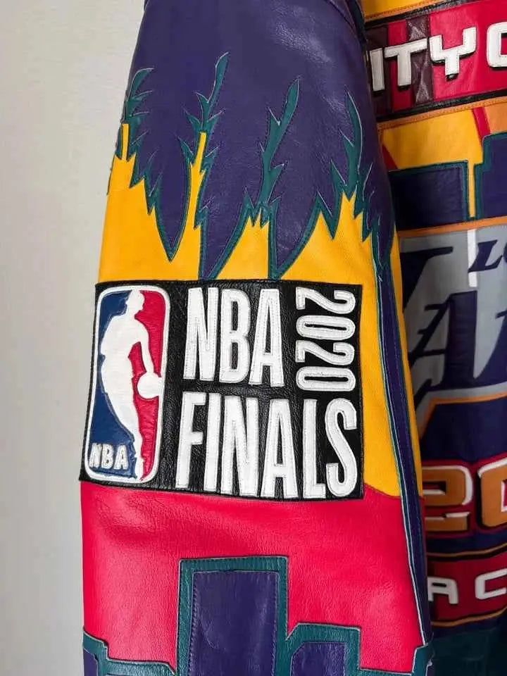 Los Angeles Lakers 2020 Championship Commemorative Leather Jacket, detail view 5