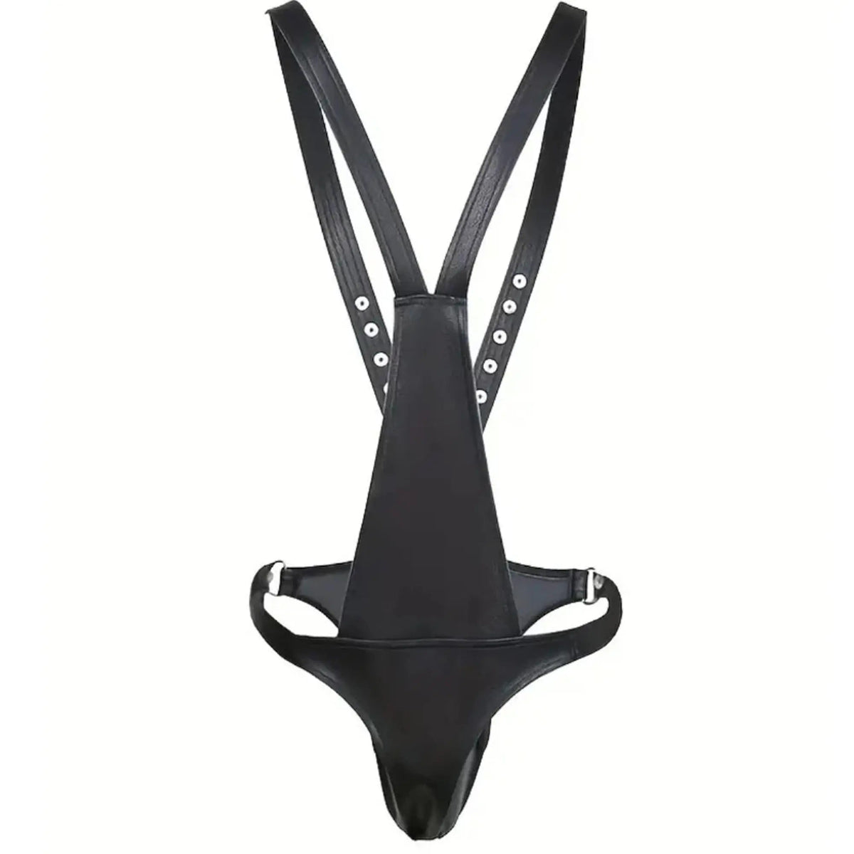 Men's Real Leather Bondage Chest Harness with Chastity Pouch – Erotic BDSM Leatherwear - Leather taboo