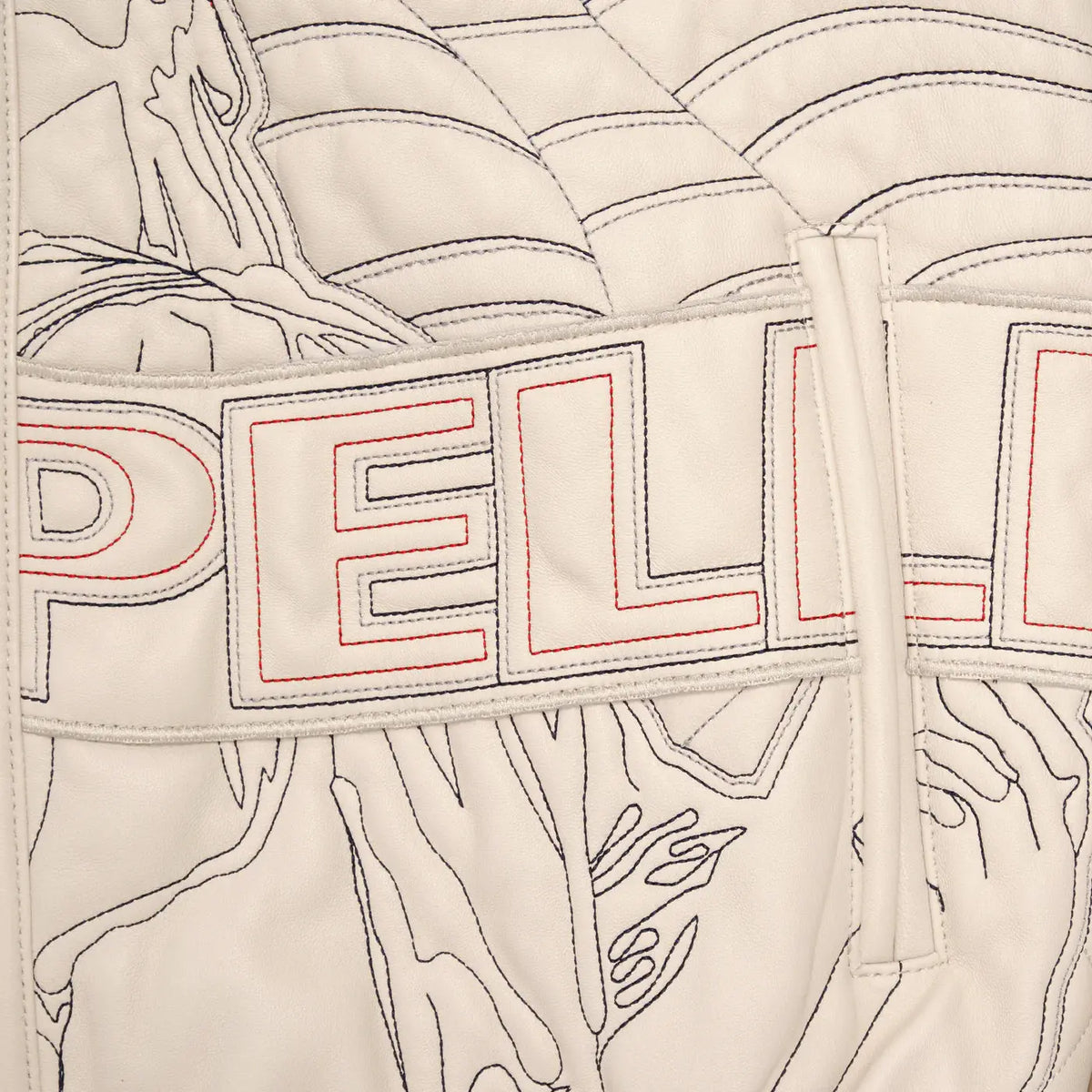 Premium America Quilted Leather Jacket, detail view 3