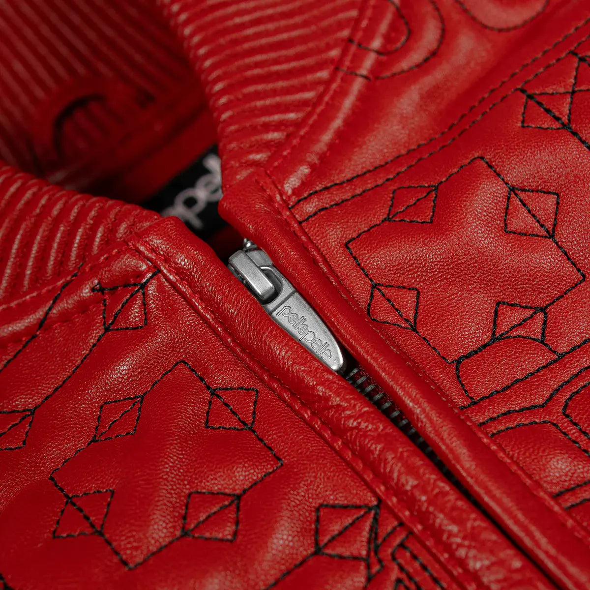 Chicago Quilted Leather Jacket, detail view 3