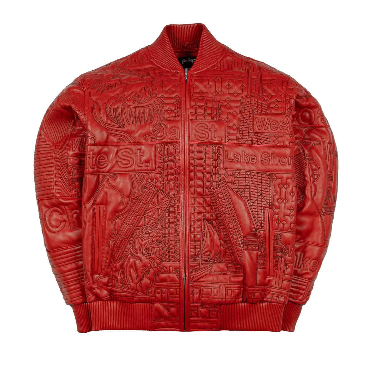 Chicago Quilted Leather Jacket, front view