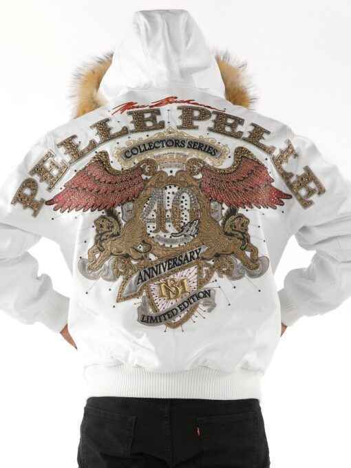Men’s White Pelle Pelle Anniversary Limited Edition Collector’s Cowhide Leather Jacket