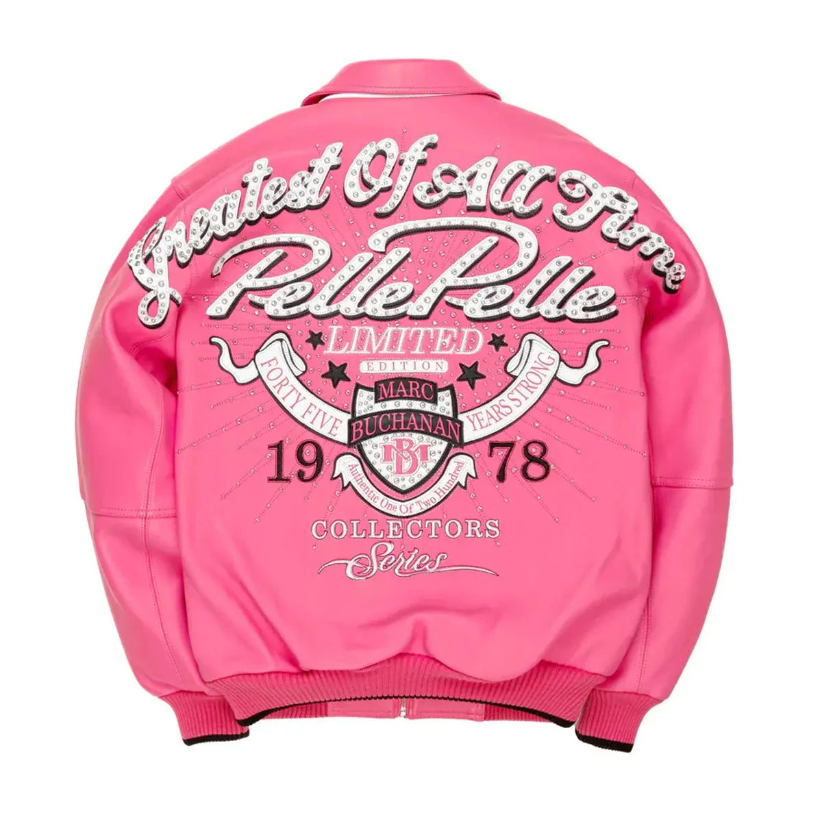 Greatest Of All Time 1978 Pink Leather Jacket, detail view 2