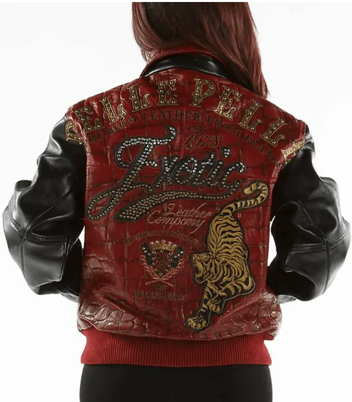 1978 Exotic Women’s Maroon Leather Jacket, back view