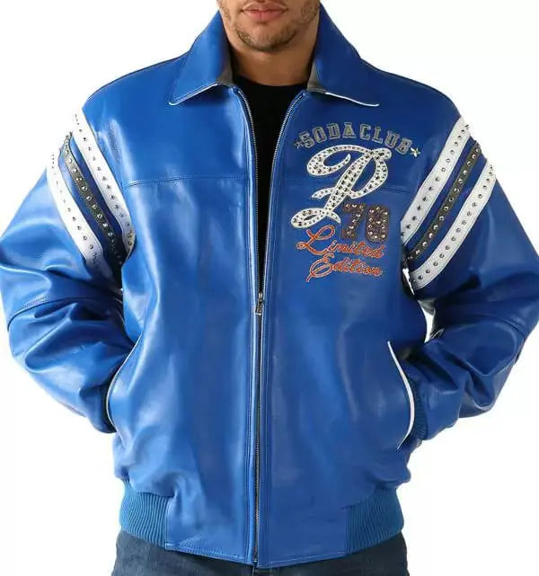 Special Cut Vintage Club Leather Jacket, back view