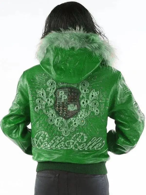Women’s Original Green Premium Cowhide Leather Jacket, front view