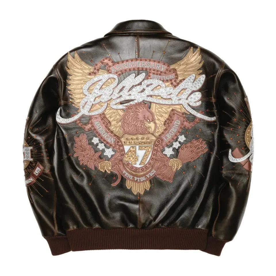 47th Anniversary Leather Jacket, front view