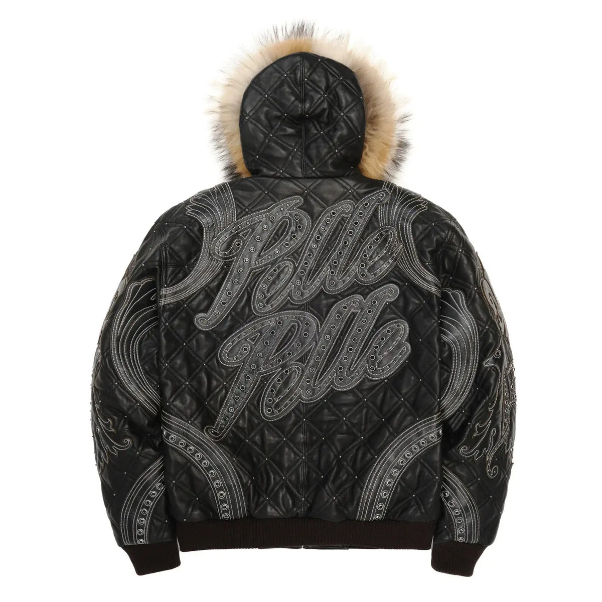Royale Hooded Leather Jacket, detail view 10