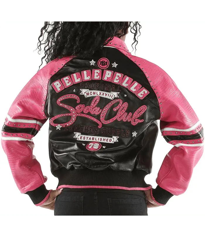 Vintage Club Black Leather Jacket, front view