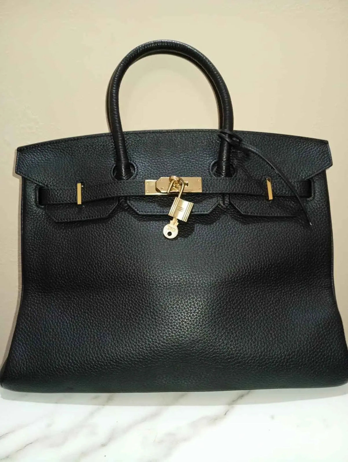 Luxury Black Hermès Birkin 30 Togo Leather Handbag with Gold Hardware | Leather Taboo