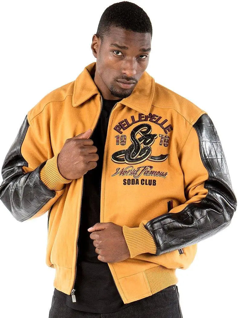Pelle Pelle Yellow Soda Club Wool Jacket | MB Jacket