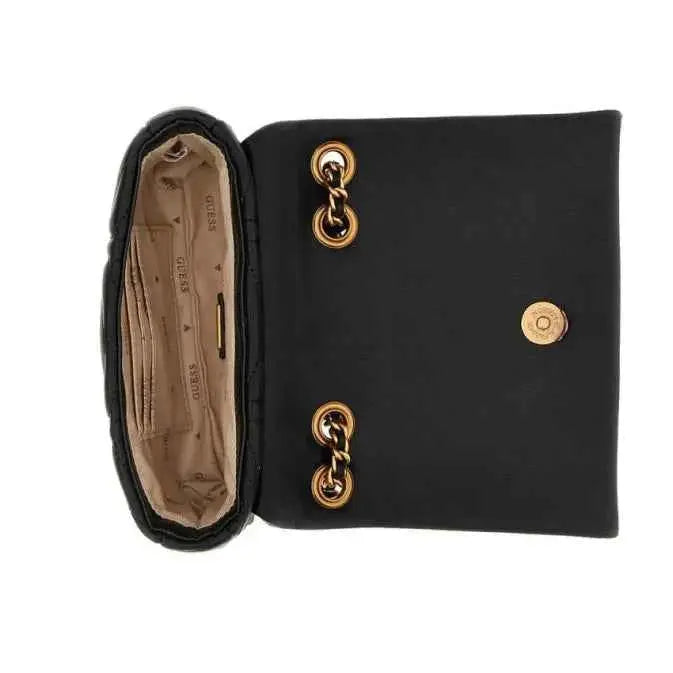 Lovide Black Chevron Quilted Cross-Body Bag – side view