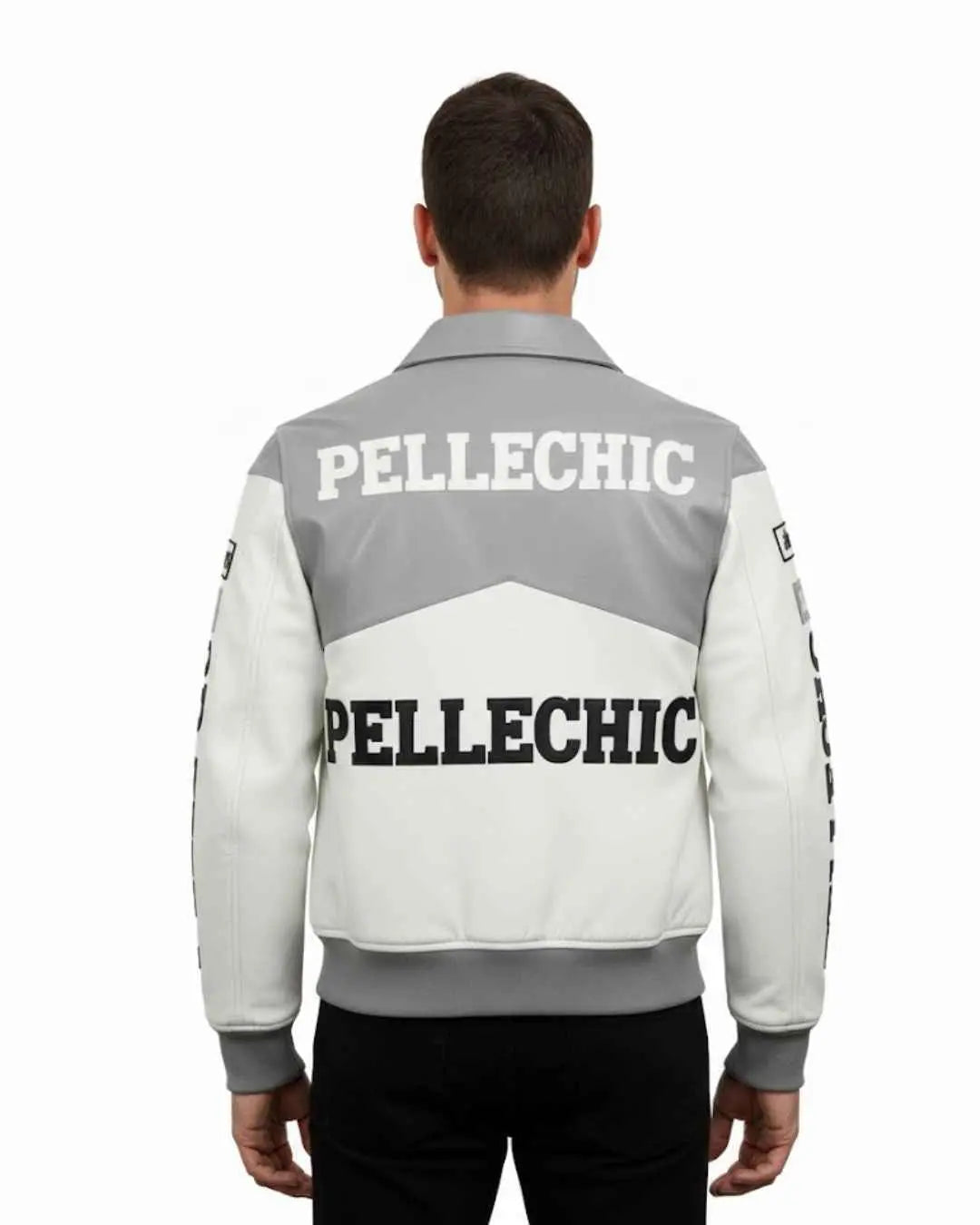 Elite Custom Handcrafted Leather Varsity Jacket, side view