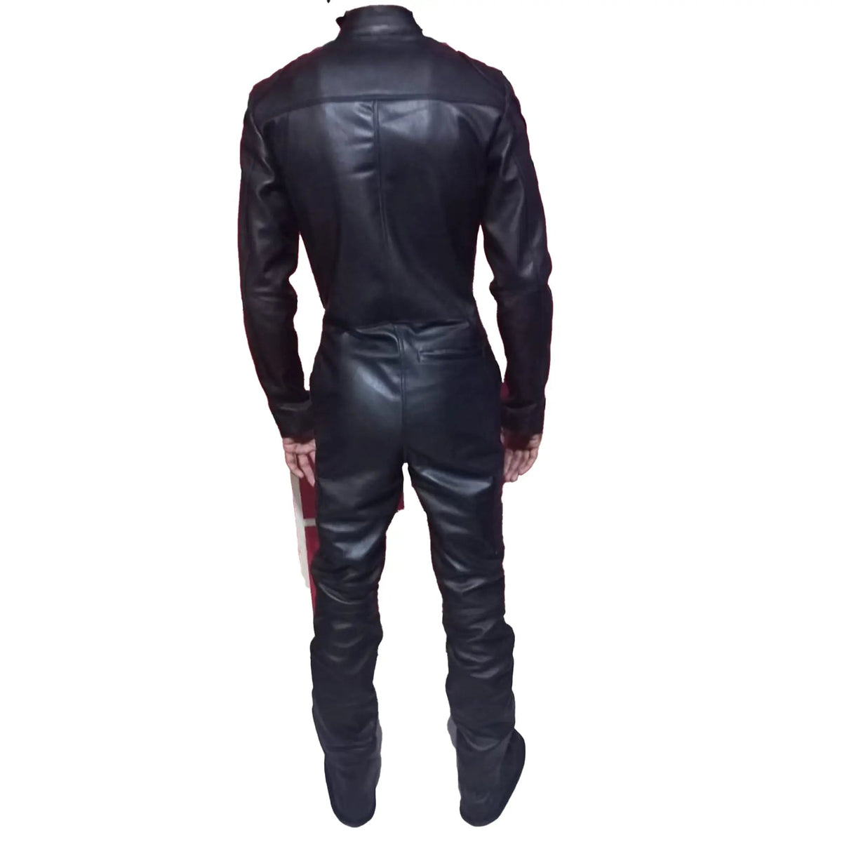 Mens real leather jumpsuit Black catsuit Casual leather bodysuit body fit dress Gift For Him leather man full body dress - Leather taboo