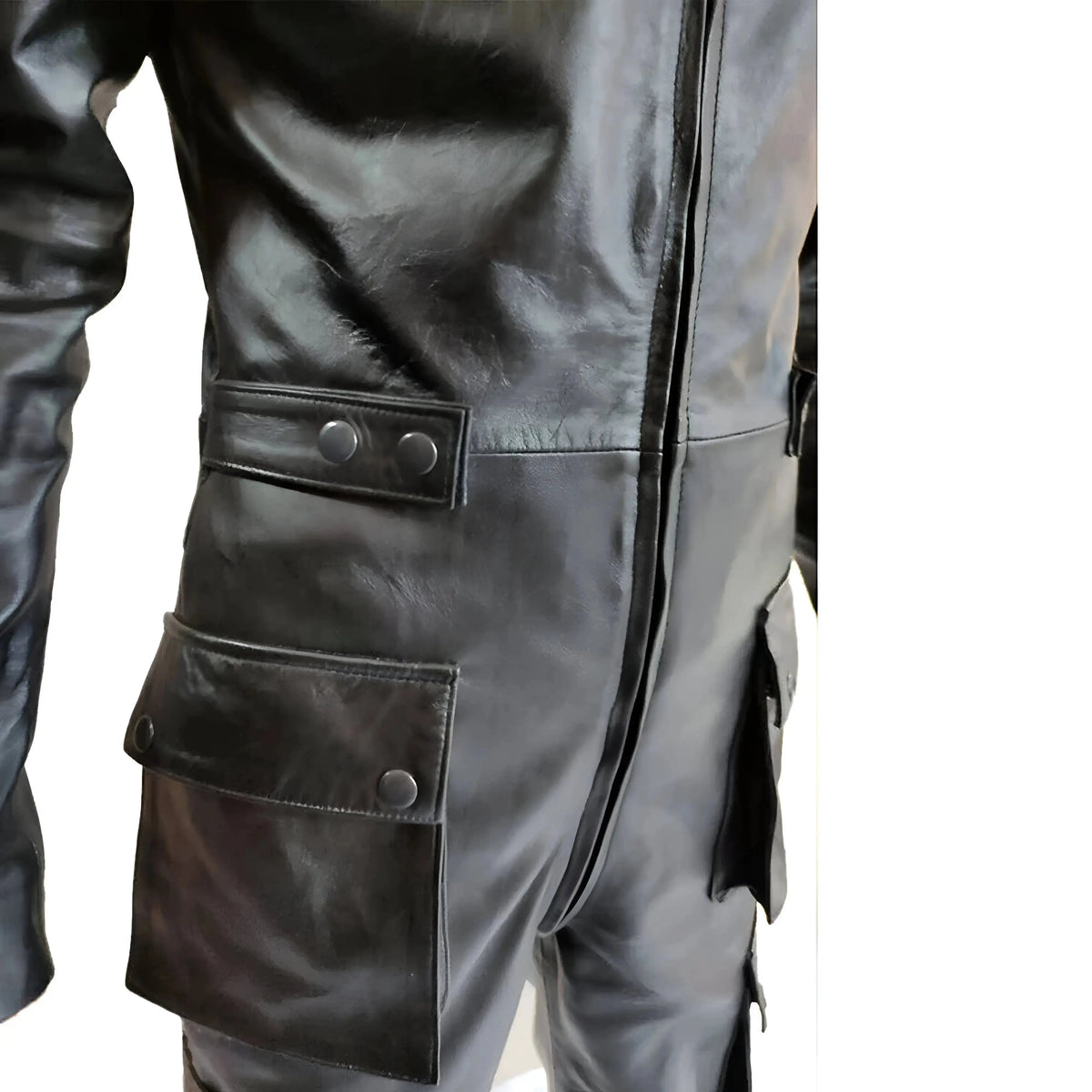 MEN GENUINE LEATHER CATSUIT BLACK BODYSUIT leather taboo