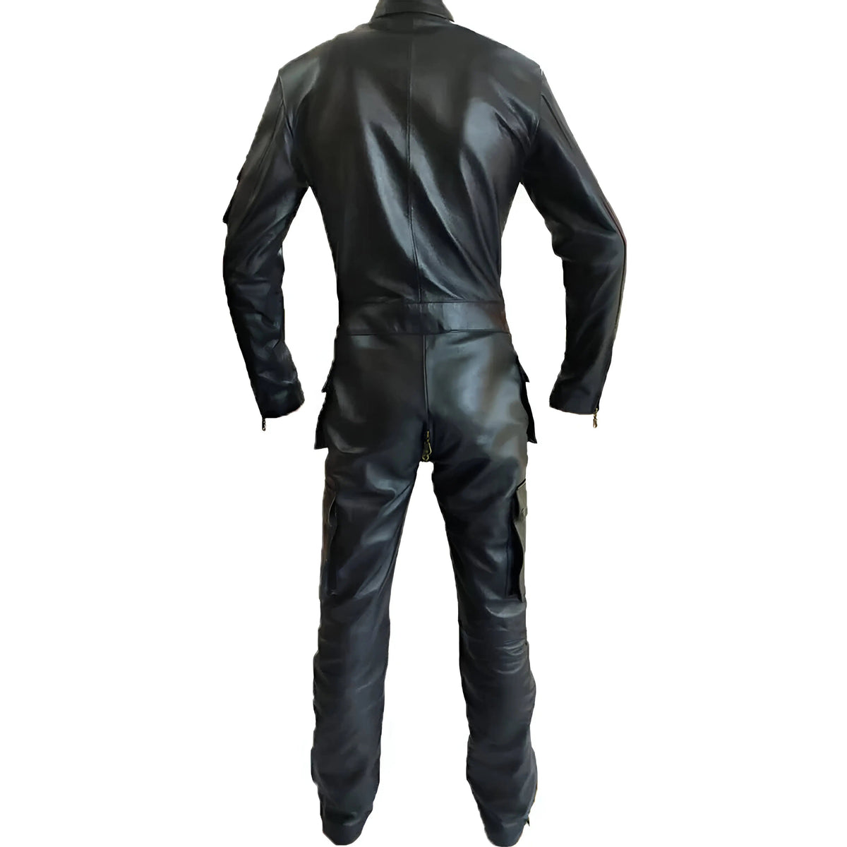 MEN GENUINE LEATHER CATSUIT BLACK BODYSUIT leather taboo