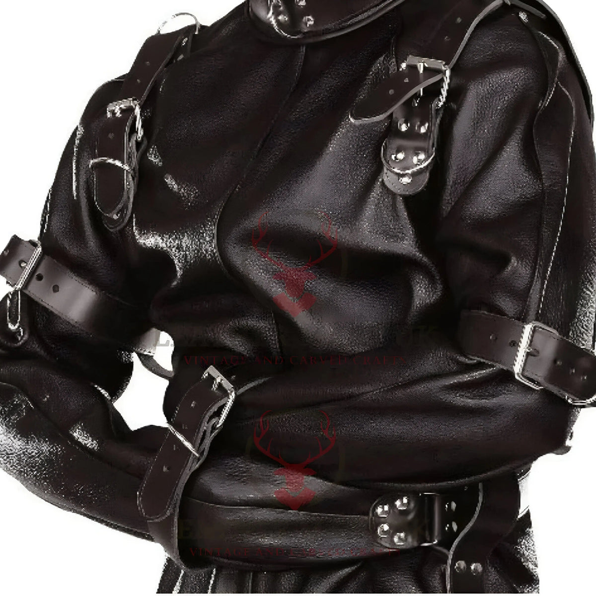 Master Leather Total Lockdown Restraint Strait Jacket Suit BDSM Roleplay | BDSM leather taboo