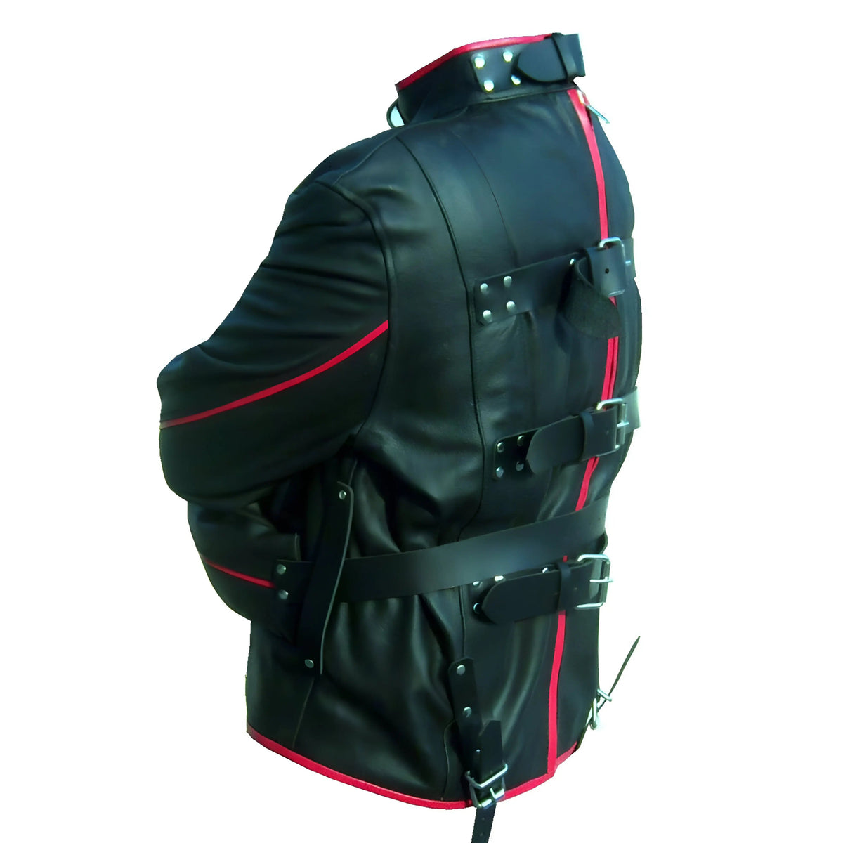 Men’s Genuine Leather Bondage Straight Jacket – Premium Adjustable Statement Wear